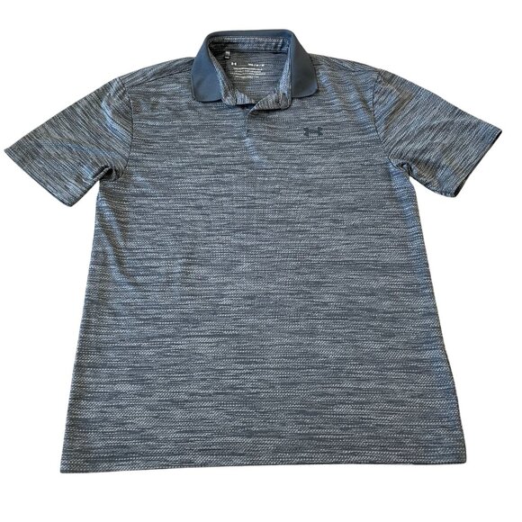 Under Armour Mens Medium Performance Polo Shirt Gray Short Sleeve - Picture 1 of 5